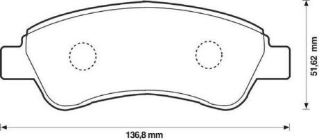 CITROEN Тормозные колодки передн.Berlingo,C2,3,4,DS3,Peugeot 97- jurid 573030J