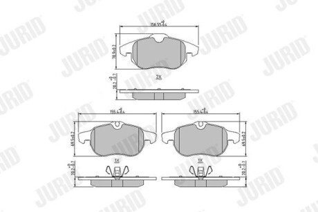 Тормозные колодки jurid 573089J