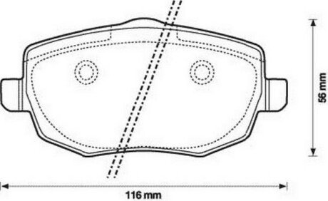 FIAT гальмівні колодки передн. LANCIA YPSILON 1.2-1.4 03 jurid 573144J