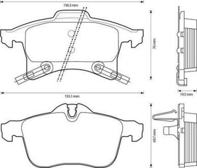 OPEL гальмівні колодки передн.Astra F/G/ H,Combo,Corsa E,Meriva 1.4/2.0 04- jurid 573153J