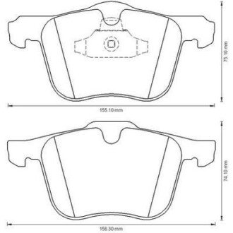 FORD гальмівні колодки передн.Galaxy,S-Max 08-,Volvo S60/80,V,XC 70 II 07- jurid 573179J