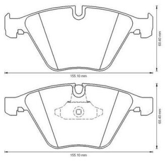 BMW гальмівні колодки передн.3 E90,X1 E84 05- jurid 573181J