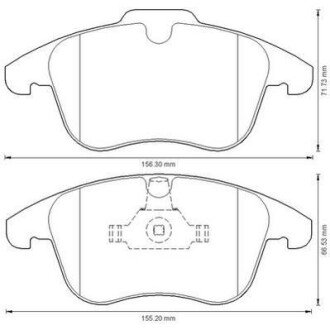 FORD Гальмівні колодки передн. Mondeo 07-,S-MAX 06-,Galaxy 06-,LandRover,Volvo jurid 573201J