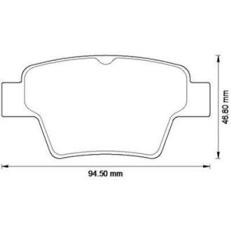 CITROEN гальмівні колодки задн.C4,Peugeot 307 (сист.BOSCH) jurid 573235J