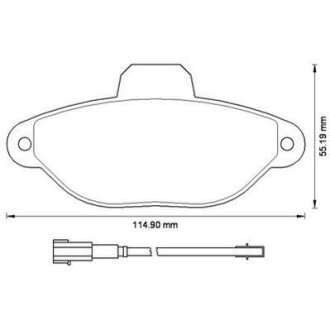 Колодки гальмівні дискові FIAT Panda 03- jurid 573267J