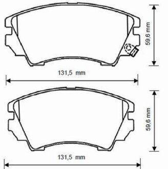 Гальмівні колод. передн. Opel Insignia 08- jurid 573269J