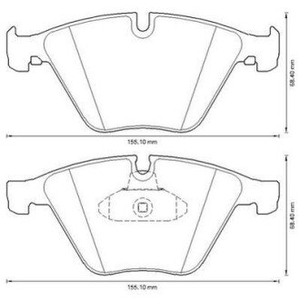 BMW колодки гальм.передн.5 F10 525/535,6 Gran Coupe,7 F01 730 10- jurid 573305J