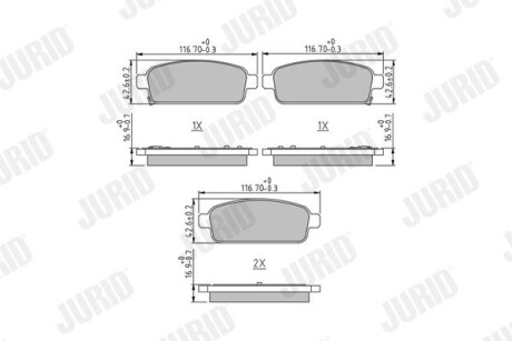 Колодка тормозов. CHEVROLET, OPEL (выр-во) jurid 573335J