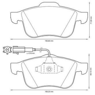 ALFA ROMEO гальмо. колодки перед. GIULIETTA 2.0 JTDM 10-20 jurid 573350J