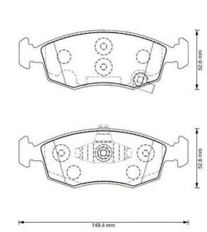 Гальмівні колод. передн. FIAT Panda 12- jurid 573366J