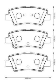 HYUNDAI колодки гальмівні задн.Tucson,Sonata,Soul,SsangYong jurid 573369J