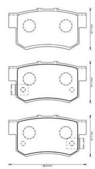 HONDA гальмів.колодки задн.Accord 03-,CR-V II,Stream 01- jurid 573375J