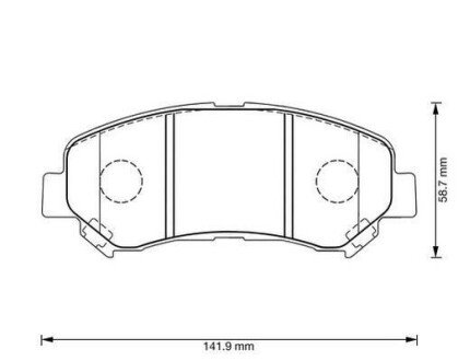 NISSAN гальмівні колодки передн Qashqai,X-Trail 07- jurid 573379J