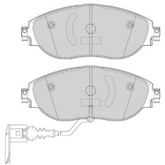 VW гальмівні колодки передн.Audi A3,Seat,Skoda Octavia,Golf VII,Sharan 10- jurid 573418J