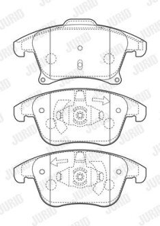 FORD колодлки гальм. передн. Mondeo 14-, Galaxy, S-Max 15- jurid 573674J