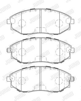 CHEVROLET гальмівні колодки передн. Epica 06- jurid 573751J