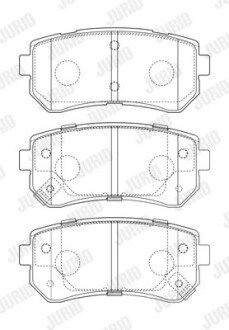 Гальмівні колодки задн. Kia Ceed, Rio, Hyundai Accent jurid 573757J