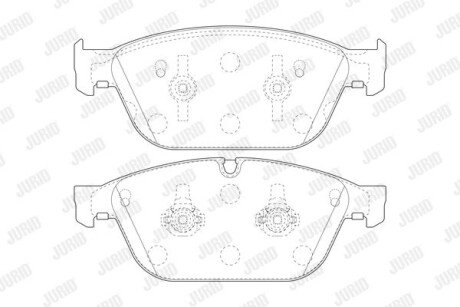 Гальм. колод. передн. AUDI A8 10-18 jurid 573775J