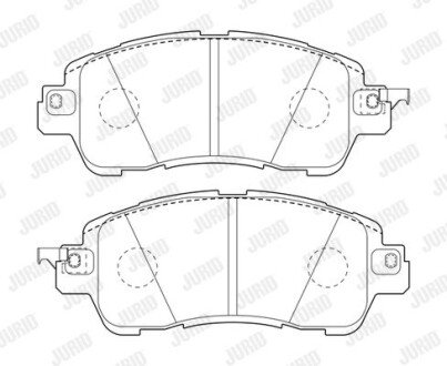 MAZDA Колодки гальмівні пер. 2 14- jurid 573801J