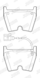 AUDI гальмівні колодки перед. Q3 RS 2.5 13-18, A3 Sportback RS3 15- jurid 573809J