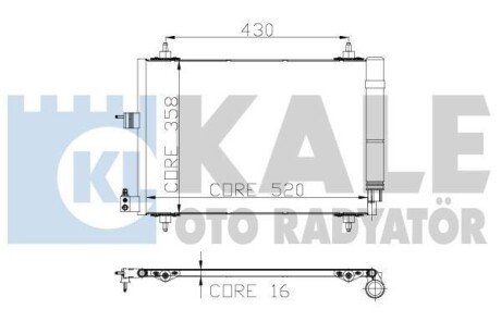 CITROEN Радіатор кондиціонера (конденсатор) BERLINGO 00-, XSARA 98- kale 243000