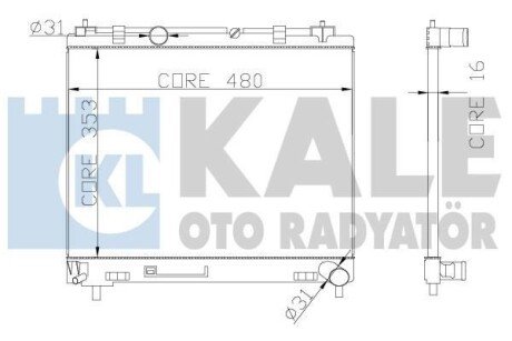 TOYOTA радіатор охолодження Yaris 1.4 D-4D 05- kale 342140