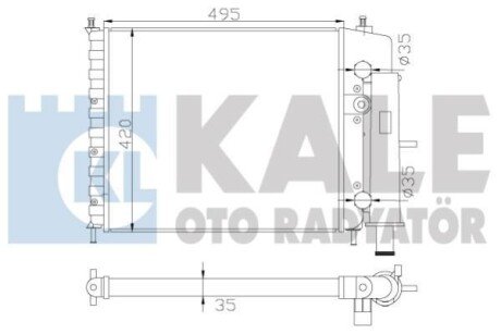 FIAT радіатор охолодження Brava,Marea 1.4/1.6 kale 342270