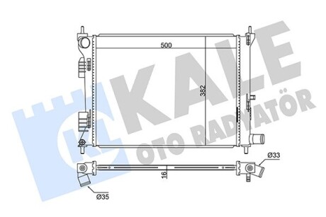 Радиатор охлаждения Hyundai Accent Iv, Veloster - Kia Rio Iii Radiator OTO RADYATOR kale 342285