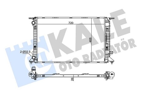 Радиатор охлаждения Audi A4, A5, A6, Q3, Q5 OTO RADYATOR kale 342340