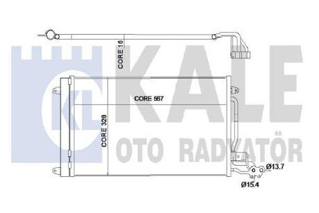 Радіатор кондиціонера Audi A1, Seat Ibiza IV / Toledo IV, Skoda Fabia II OTO RADYATOR kale 342395