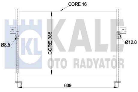 Радиатор кондиционера Hyundai H-1 / Starex, H-1 Box, H100, Porter Condenser OTO RADYATOR kale 342425