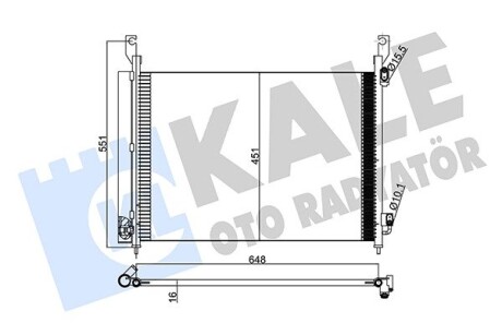 Радіатор кондиціонера Renault Koleos I OTO RADYATOR kale 342575 (фото 1)