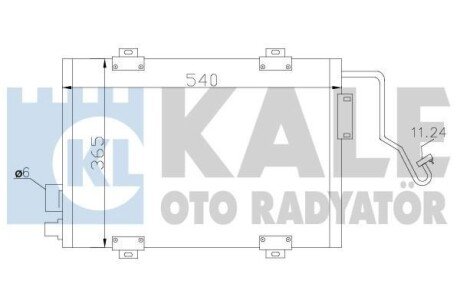 RENAULT Радіатор кондиціонера (конденсатор) Clio II 98- kale 342810