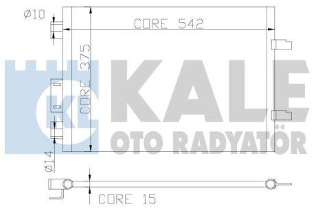 RENAULT Радіатор кондиціонера (конденсатор) Clio II 01- kale 342835