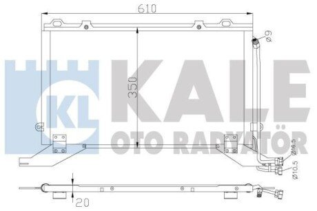 DB Радіатор кондиціонера (конденсатор) W210 kale 343045