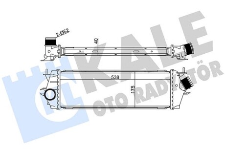 Інтеркулер Nissan Primastar, Opel VIVaro A, Renault Trafic II OTO RADYATOR kale 345030