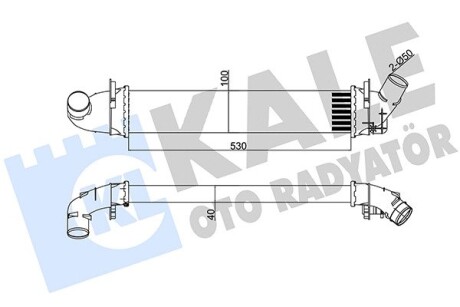 Інтеркулер Dacia Logan - Renault Logan I, Logan Express Intercooler OTO RADYATOR kale 345080