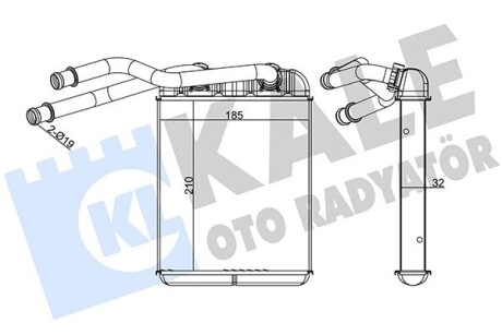 Радиатор отопителя Audi Q7, Volkswagen Amarok, Touareg, Porsche Cayenne OTO RADYATOR kale 346740