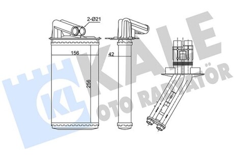 Радиатор отопителя Renault Laguna I OTO RADYATOR kale 348460