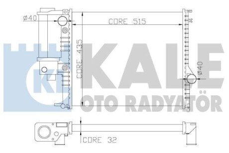 BMW радіатор охолодження 5 E34 2.0/2.5 kale 348900