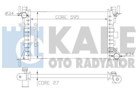 FORD радіатор охолодження Focus 1.8DI/TDCi 99- kale 349700