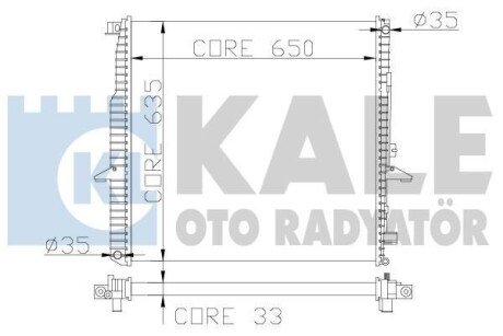 LANDROVER радіатор охолодження Discovery III,Range Rover Sport 4.0/4.4 04- kale 350200