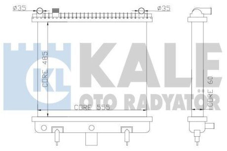 LANDROVER Радіатор охолодження Range Rover II 2.5D 94- kale 350500