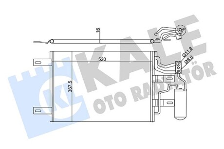 Радіатор кондиціонера Opel Meriva - Vauxhall Meriva Mk I Condenser OTO RADYATOR kale 350655 (фото 1)