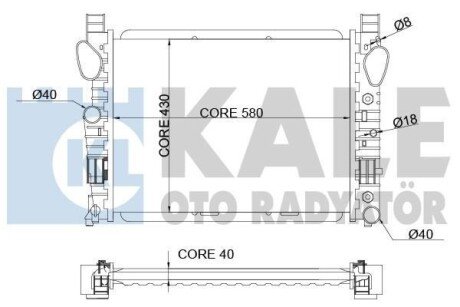 DB радіатор охолодження S-Class W220 3.2/6.0 99- kale 351800