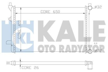 VW Радіатор охолодження Audi A3, Caddy III,IV, Golf, Passat, Touran, Skoda Octavia kale 353300