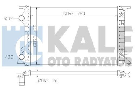 AUDI Радіатор охолодження A4/5/6, Q5 2.0 09-, PORSCHE kale 353400