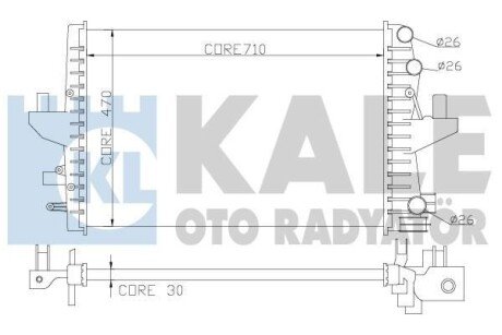 VW радіатор охолодження T5 1.9 TDI 03- kale 354100