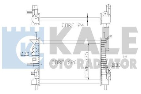 FORD радіатор охолодження Mondeo III 2.0/3.0i/TDCi 00- kale 356400