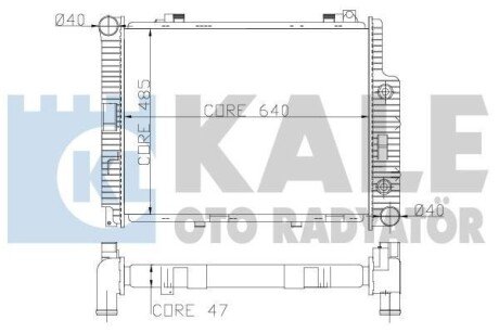 DB Радіатор охолодження W210 2.9TD 96- kale 361600